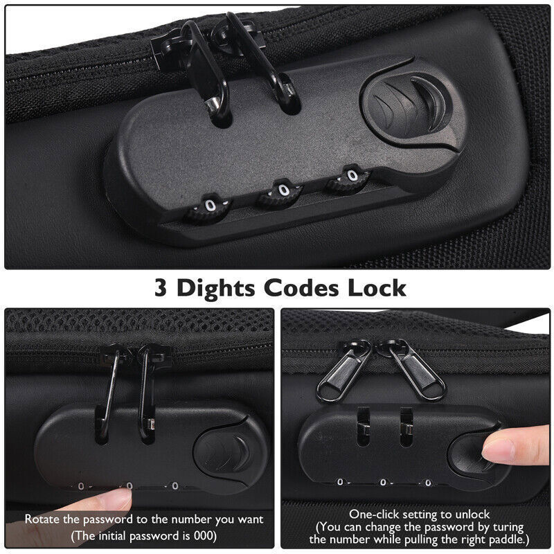 Anti-Theft Sport Sling Shoulder Bag USB-Charging Crossbody Bags Chest Daypack