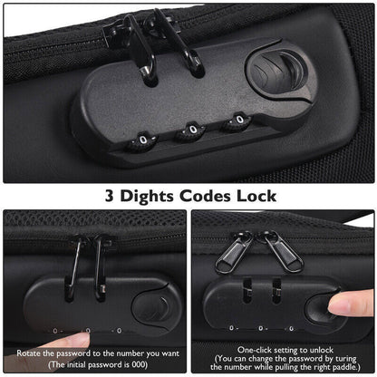 Anti-Theft Sport Sling Shoulder Bag USB-Charging Crossbody Bags Chest Daypack