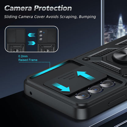 for Motorola Edge-5G UW 2021 Case: Motorola Edge 2021 Case with Slide Camera Cov
