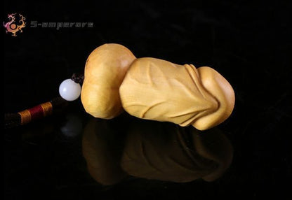 5.8 CM Long Carved Boxwood Carving Figurine Netsuke - Men's Secret