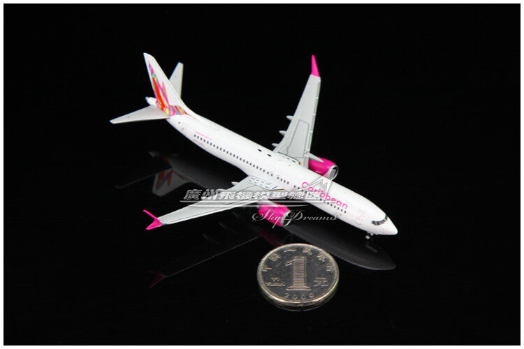 1:400 GeminiJets Caribbean BOEING B737 MAX 8 Airplane Diecast Plane Craft Model