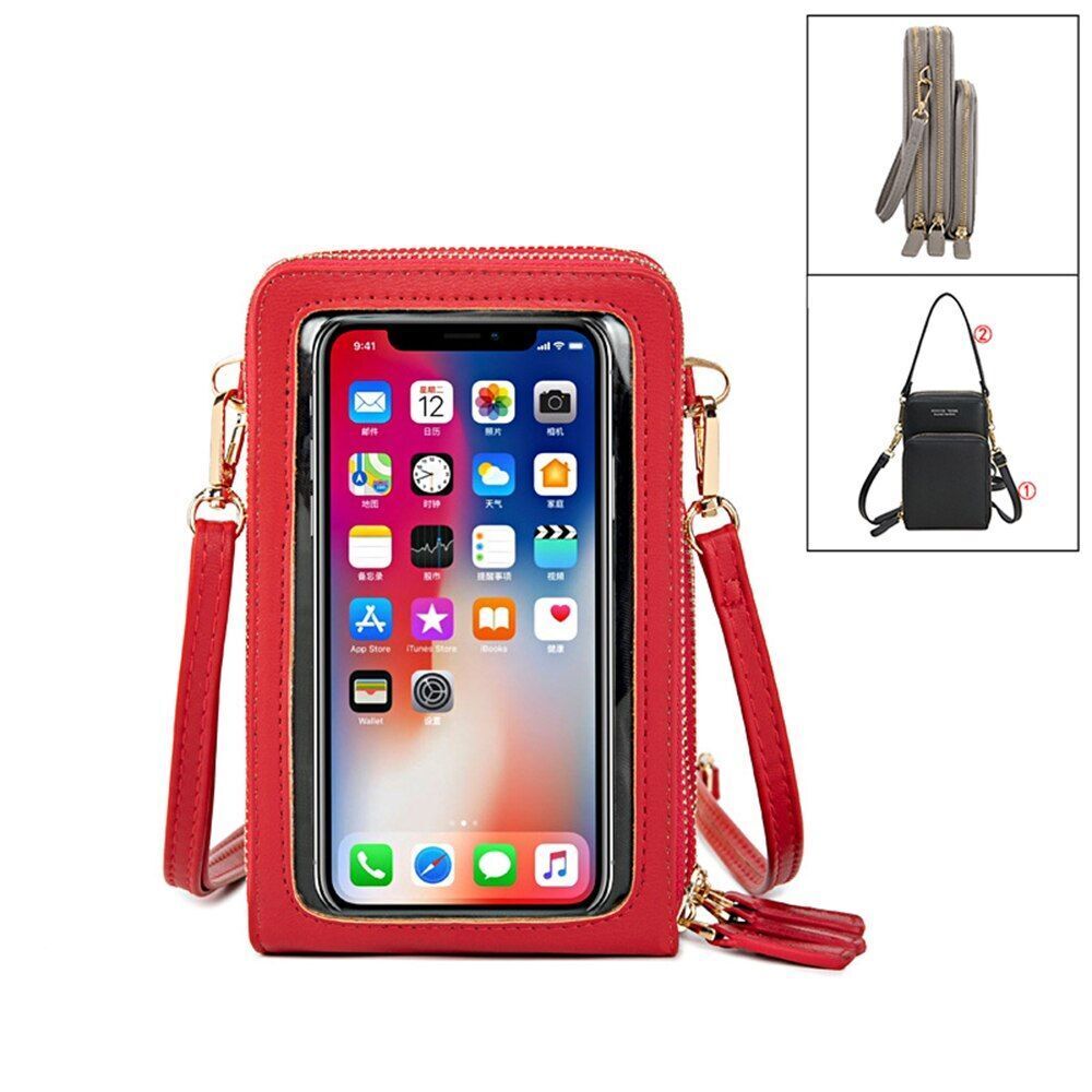 Women Leather Shoulder Bags Large Capacity Crossbody Bags Handbag Phone Purse