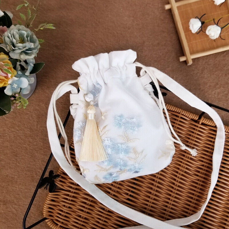 Lovely Embroidered Chinese Hanfu Purse Tote Bag Wallet Handbag Change Purse