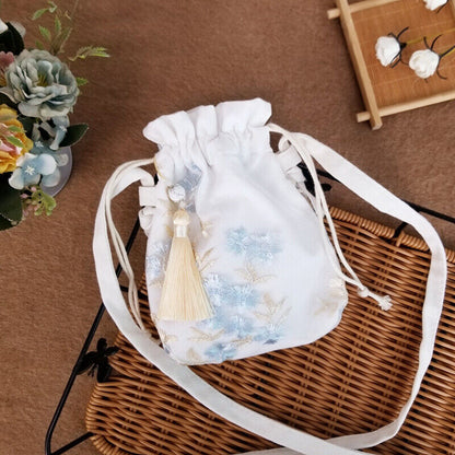 Lovely Embroidered Chinese Hanfu Purse Tote Bag Wallet Handbag Change Purse