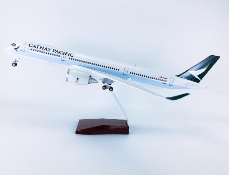 47CM 1:140 CATHAY PACIFIC AIRBUS A350 Airplane Landing Gear Resin Aircraft Model