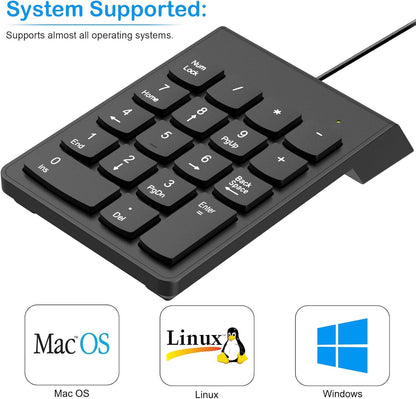 Wireless USB Number Numpad Numeric Keypad Number Keyboard For Laptop Desktop Lot