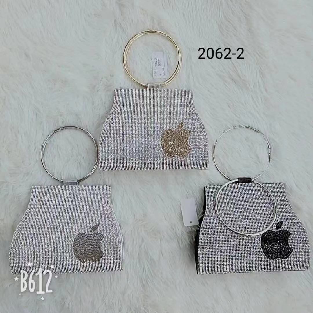 Evening Bag Diamond Rhinestone Clutch Silver Purse Handbags Clutches 9*9*13 CM
