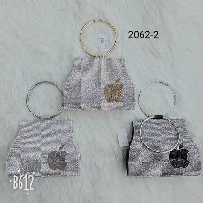 Evening Bag Diamond Rhinestone Clutch Silver Purse Handbags Clutches 9*9*13 CM