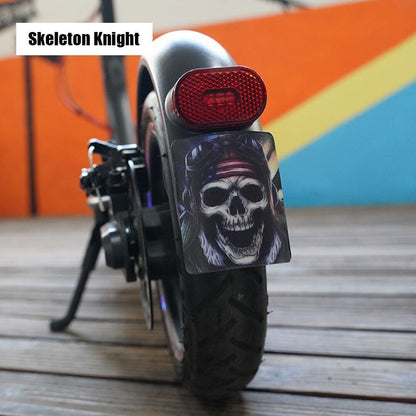 1PC Scooter Skateboard License Plate Mudguard Reflective Sticker Tape Accessory