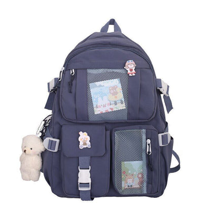 Student Backpacks Women Black School Bags Oxford Bookbags Backpack