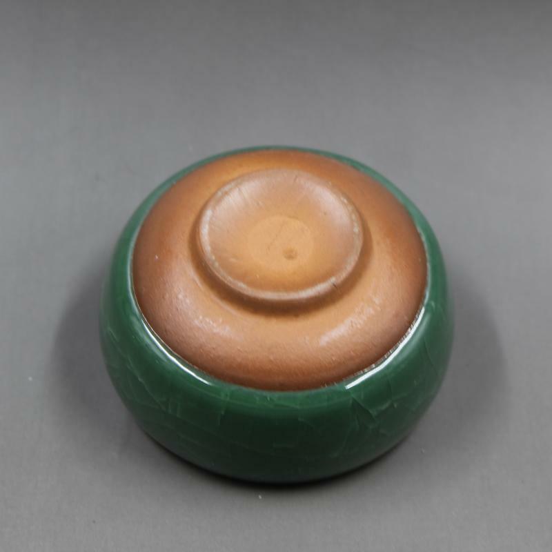 2.24 inch Chinese Crackles Porcelain Song Guan Kiln Green Glaze Teacup Cup