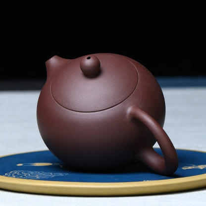 Chinese Tea Pot Yixing Zisha Purple Clay Xishi Pot Ball Shaped Infuser Holes New
