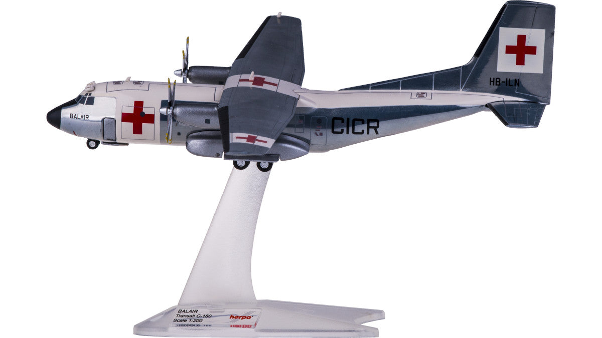 1:200 Herpa Balair Transall C-160 Passenger Aircraft Diecast Airplane Model