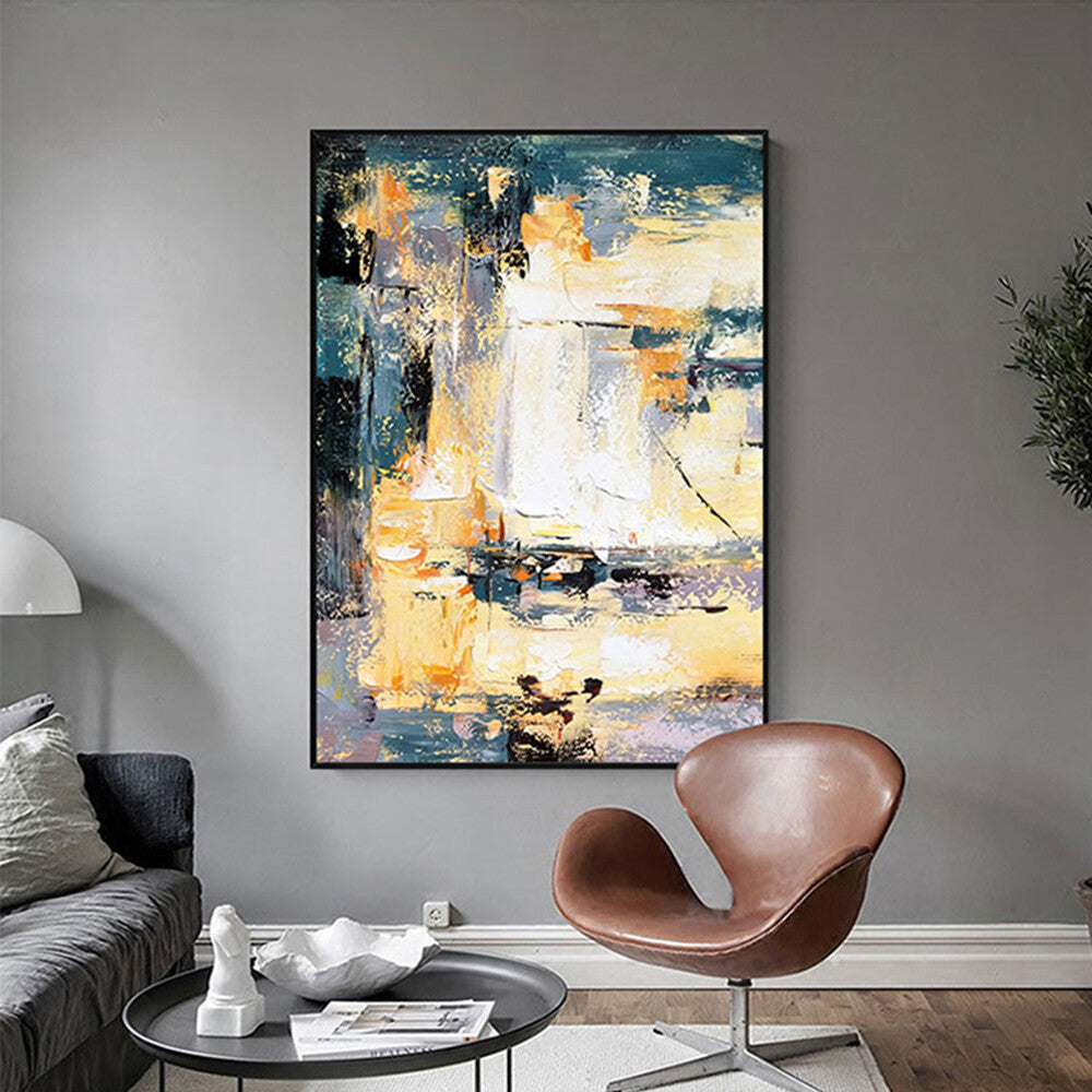 Abstract 100% Hand Painted Oil Painting Knife Painting On Canvas Wall Art