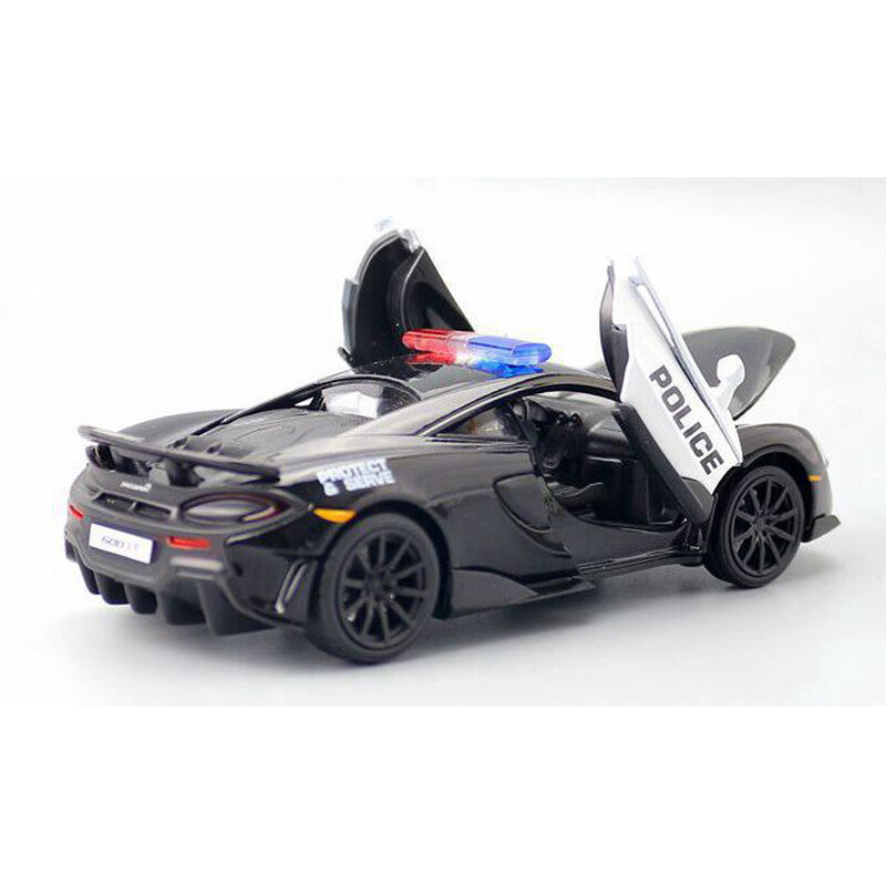 1/32 McLaren 600LT Police Car Model Diecast Toy Vehicle Boys Toys for Kids Gifts