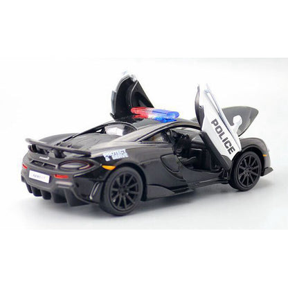 1/32 McLaren 600LT Police Car Model Diecast Toy Vehicle Boys Toys for Kids Gifts