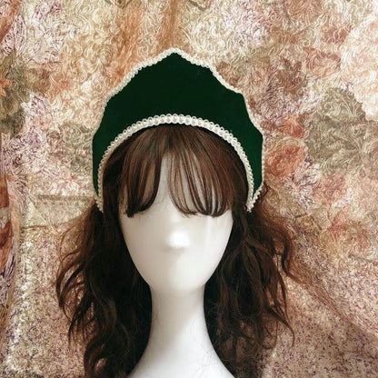 Women Cosplay Headbands Medieval Crown Headpiece Royal French Mary Queen Costume