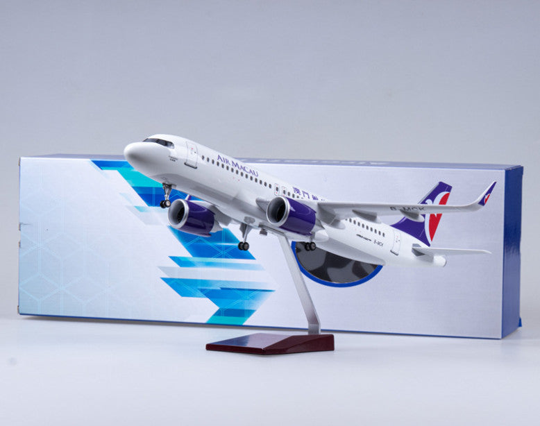 47CM 1:80 AIR MACAU AIRBUS A320neo Airplane Landing Gears Resin Aircraft Model