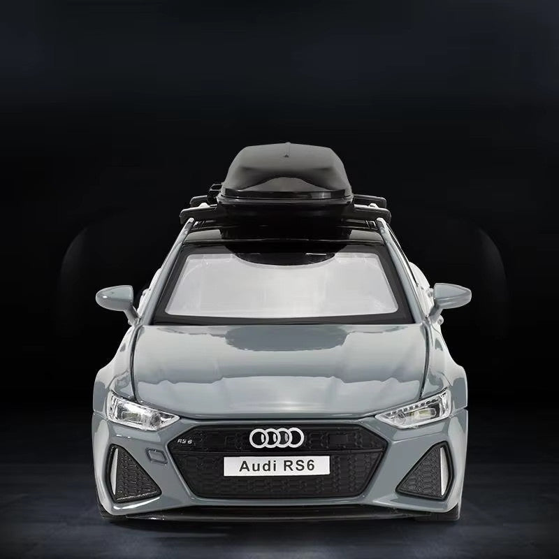 1/32 Audi RS6 Miniature Diecast Toy Car Model Sound & Light Doors Openable Educa