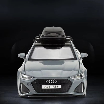 1/32 Audi RS6 Miniature Diecast Toy Car Model Sound & Light Doors Openable Educa