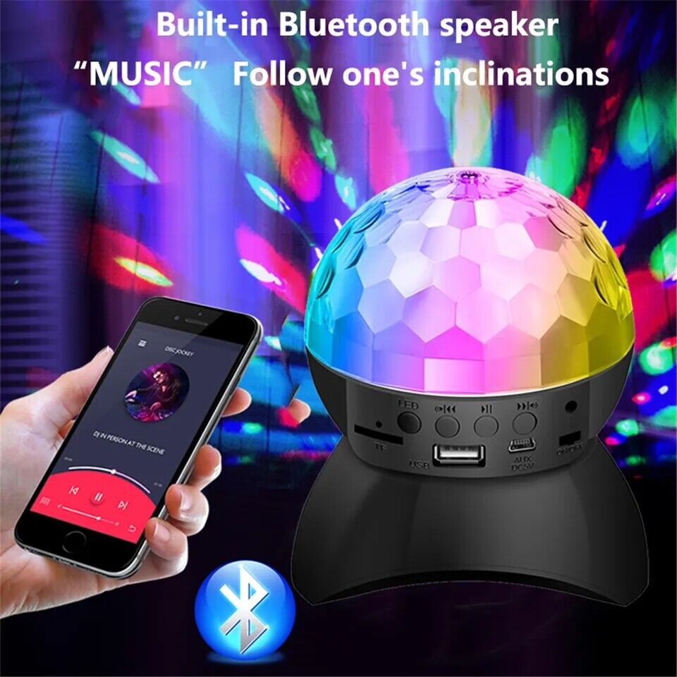 Luz Luces Para Casa Dormitorio Giratoria con Musica Bluetooth Inalambrico