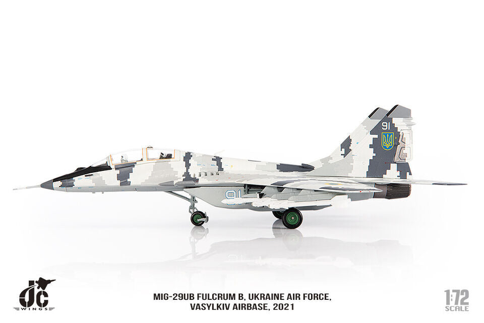 1:72 JC Wings MiG-29UB FULCRUM B UKRAINE AIR FORCE Fighter Diecast Plane Model