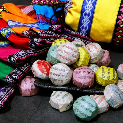 50 Pcs Different Flavor Yunnan Pu-erh Tea Mini Tuocha Puer Tuo Cha Tea Gift Bag
