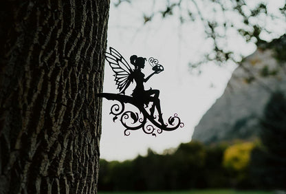 Vine Fairy Decoration |Fairy Garden Art |Backyard Art | Tree Art |Silhouette Art