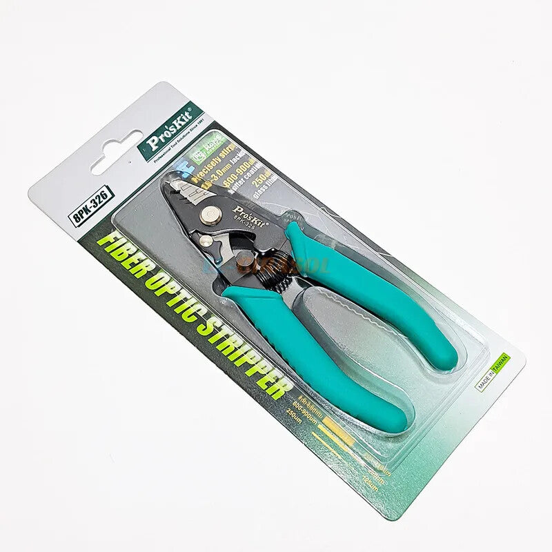 Fiber Optic Stripper Prokit 8PK-326 Clamp Fiber Stripping Pliers Tri-hole Fiber