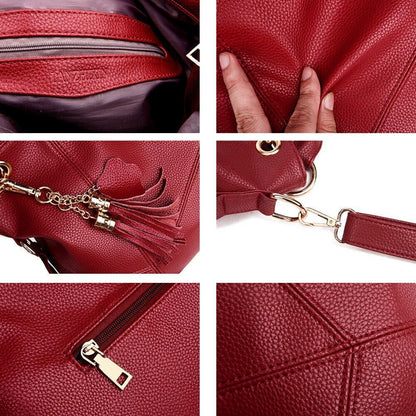 Messenger Bags Leather Handbag Crossbody Bag Shoulder Tote Bag Vintage Polyester