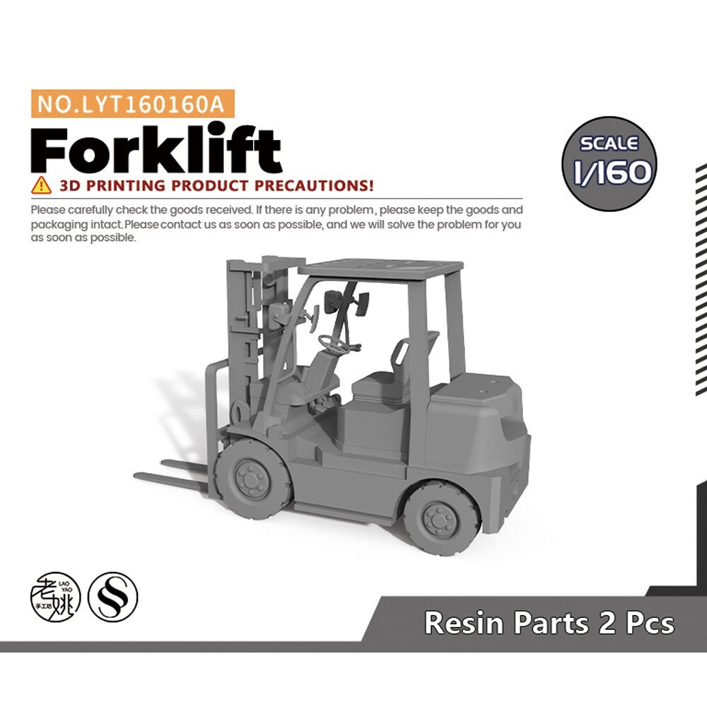 Yao's Studio LYT160160A 1/160 Forklift 2pcs For N Scale Model Railroads Display