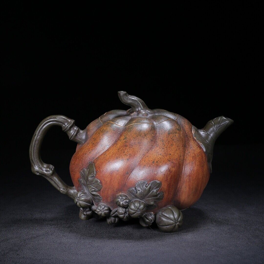 Chinese Yixing Zisha Clay Handmade Exquisite Teapot（Pumpkin 汪寅仙）