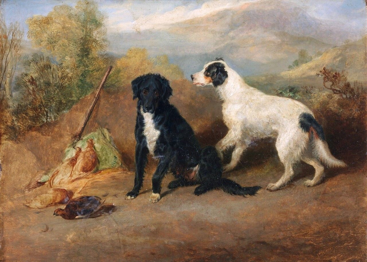 Art Oil painting Mr-Stotts-Favorite-Dogs-Sir-Edwin-Landseer-Oil-Painting