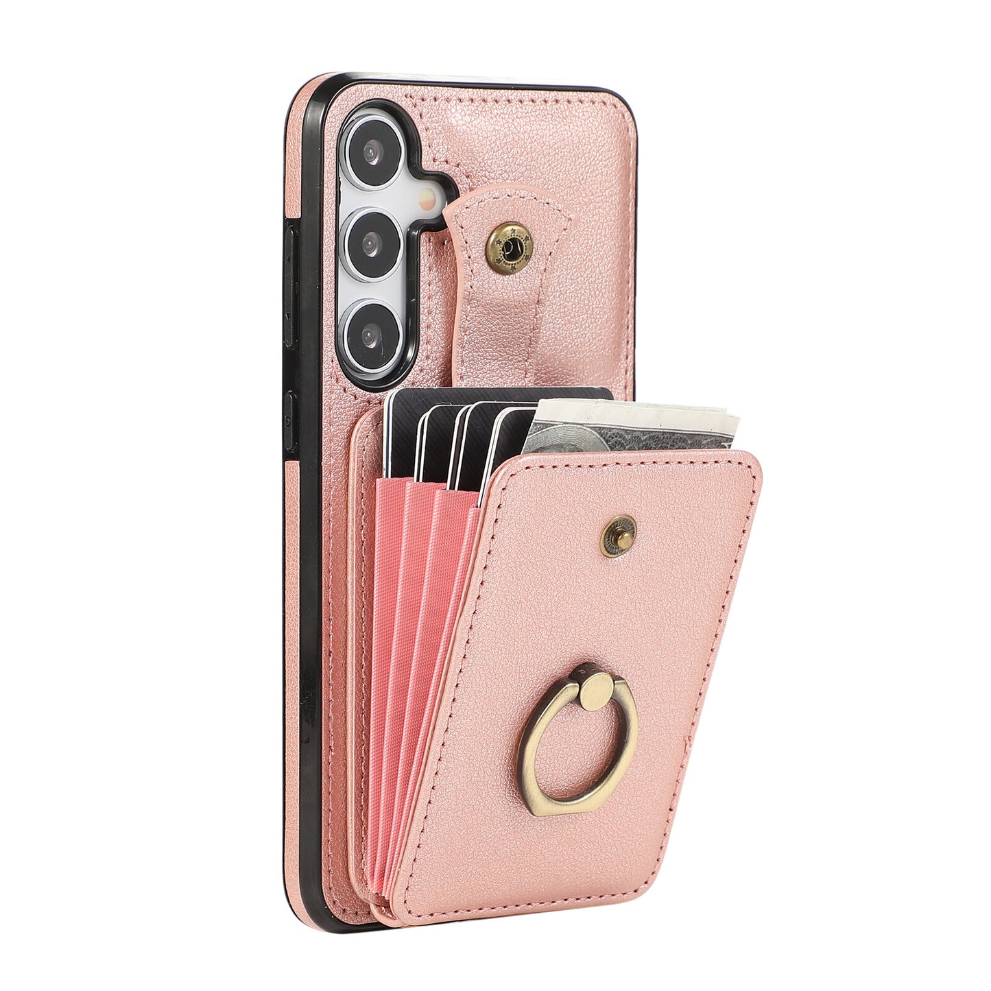 For Samsung Galaxy A26 5G A36 A56 Case Wallet with Card Holder 360°Rotation Ring