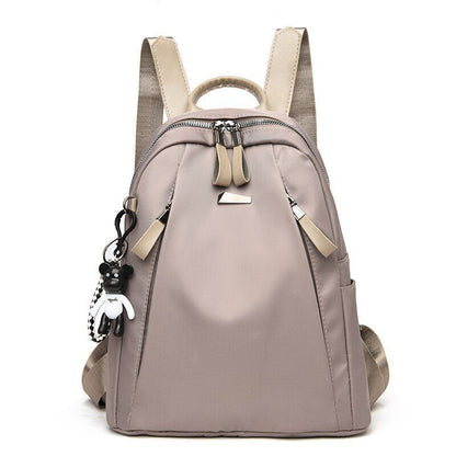 Large Travel Anti-theft Backpack Waterproof Shoulder Bag Oxford Polyester Khaki