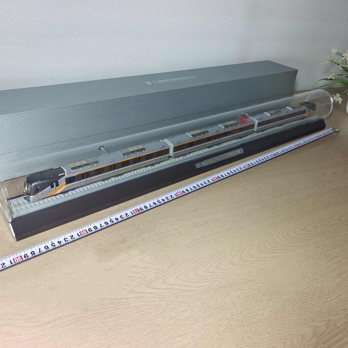 1:87 90CM Guangzhou Metro Line 11 Subway Passenger Car Train Diecast Model