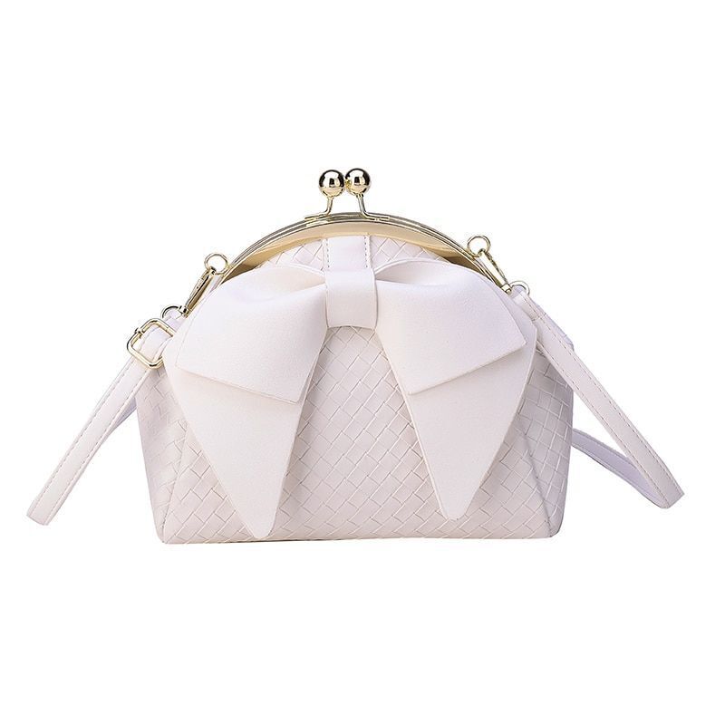 Handbag With Thick Bow Pleated Shoulder Clutch Purses Crossbody Bag 20*23*14 CM