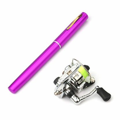 Fishing Rod Reel Pen 1M / 1.4M Pocket Collapsible Combo Mini Kit 7 Colors Shape