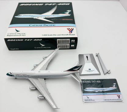1:400 YY Wings CATHAY PACIFIC BOEING 747-400 Passenger Airplane Diecast Model