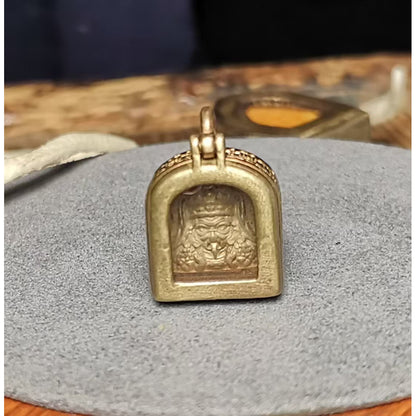 Tibetan Yellow Jambhala Gau Box Pendant Buddhist Amulet Necklace