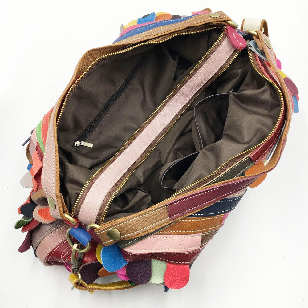 Lady Bag Multi-color Tote Handbag Genuine Cow Leather Fashion Handbags