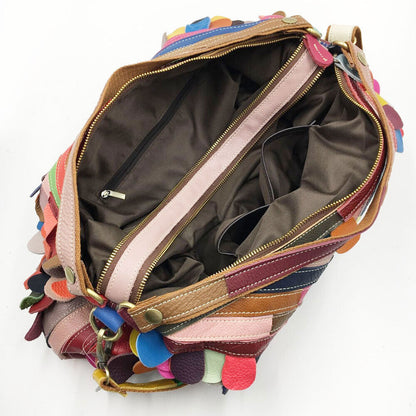 Lady Bag Multi-color Tote Handbag Genuine Cow Leather Fashion Handbags