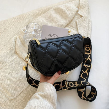Shoulder Bags Handbag Wide Shoulder Strap Crossbody Bag Versatile Zipper Handbag