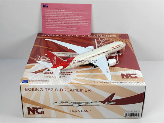NG Models AIR INDIA for Boeing B787-8 DREAMLINER VT-ANP 1:400 Aircraft Pre-built