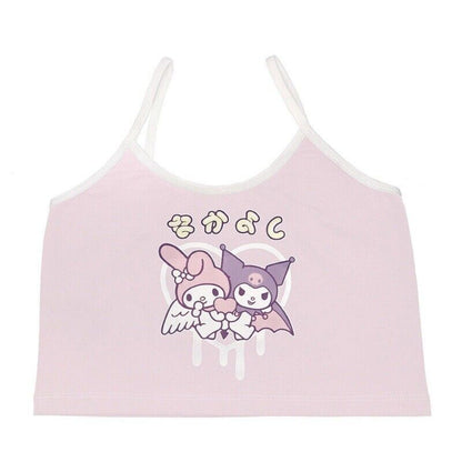 Hello Kitty Cartoon Millennium Spicy Girl Cute Print Tank Top Girl