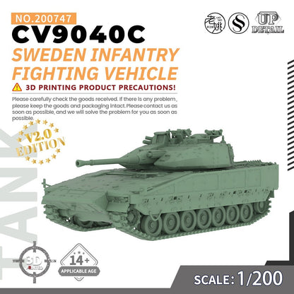 SS200747 1/200 Military Model Kit Sweden CV9040C Infantry Fighting Vehicle