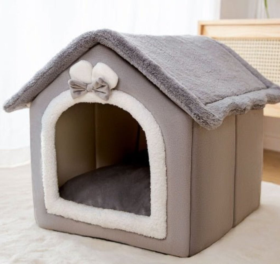 Sleep Kennel Pet Nest Warm Removable Cave Bed