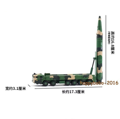 1/100 Scale Chinese DF-26 Nuclear Missile Launcher Tricolor Camouflage Model