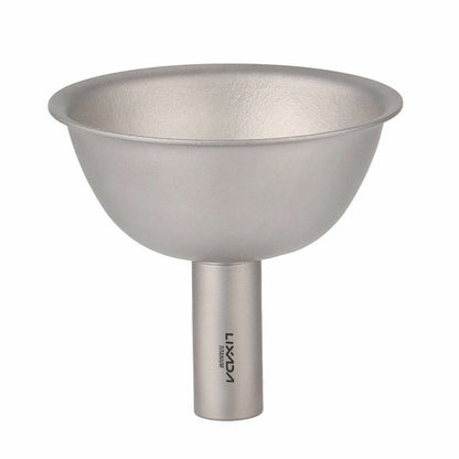 Titanium Flask 220/260ml Wine Hip Flagon Screw Cap Clip Funnel Ultralight Flat
