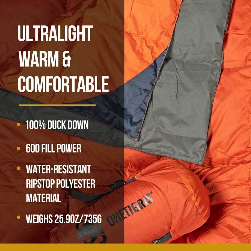 Camping Blanket Foldable Travel Outdoor Camping Hiking 1-person Fits (5°C-25°C)